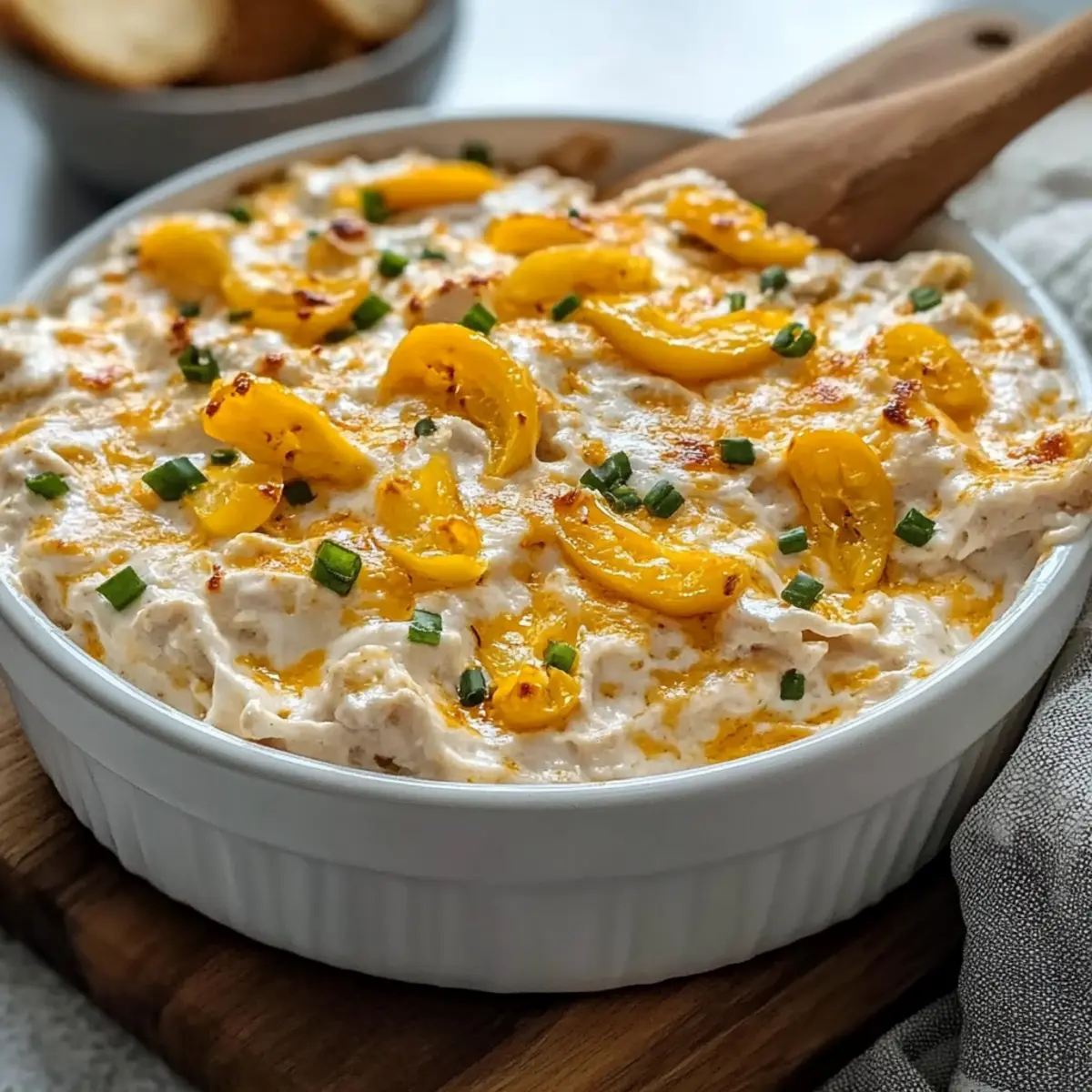 Creamy Banana Pepper Chicken Dip