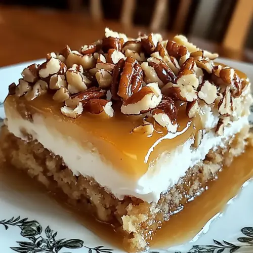 Butter Pecan Praline Poke Cake Bliss