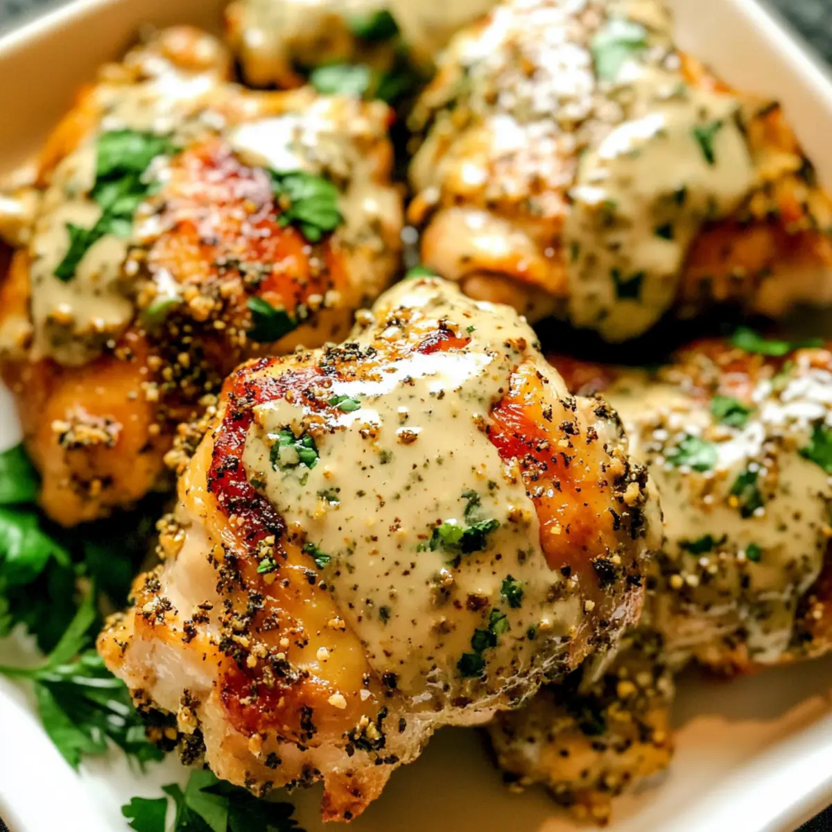 Baked Za'atar Tahini Chicken Thighs