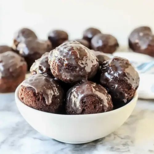 Baked Chocolate Donut Holes