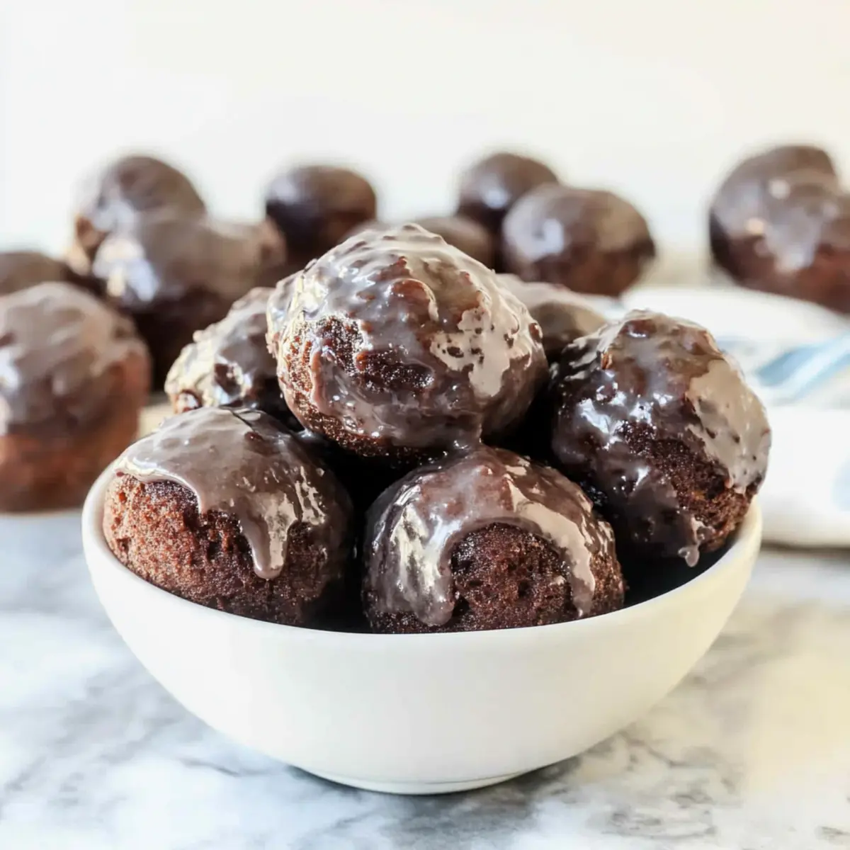 Baked Chocolate Donut Holes
