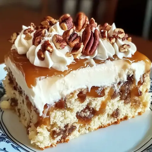 Butter Pecan Praline Poke Cake