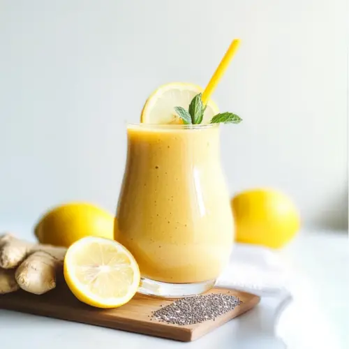 Fresh Lemon Ginger Detoxifying Smoothie