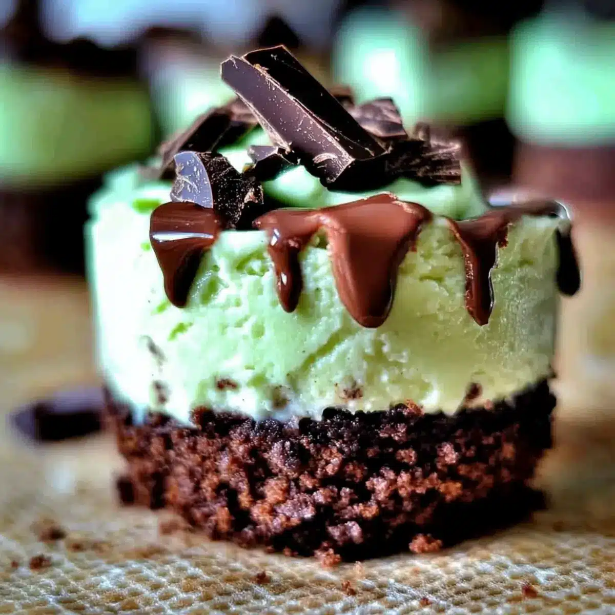 Andes Mint Mini Cheesecakes