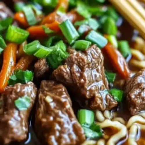 Slow Cooker Beef Ramen Noodles