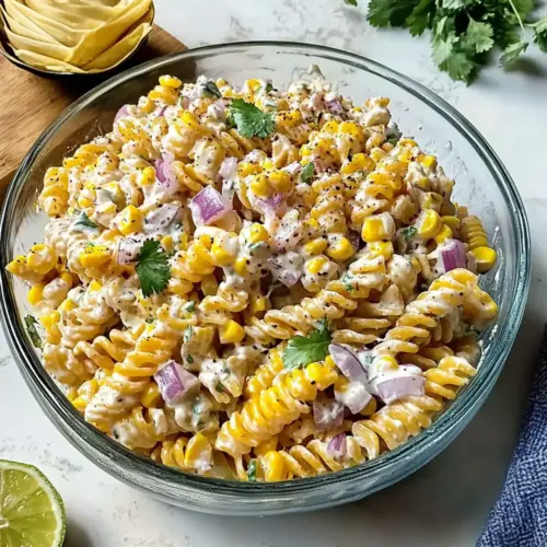 Creamy High Protein Elote Pasta Salad