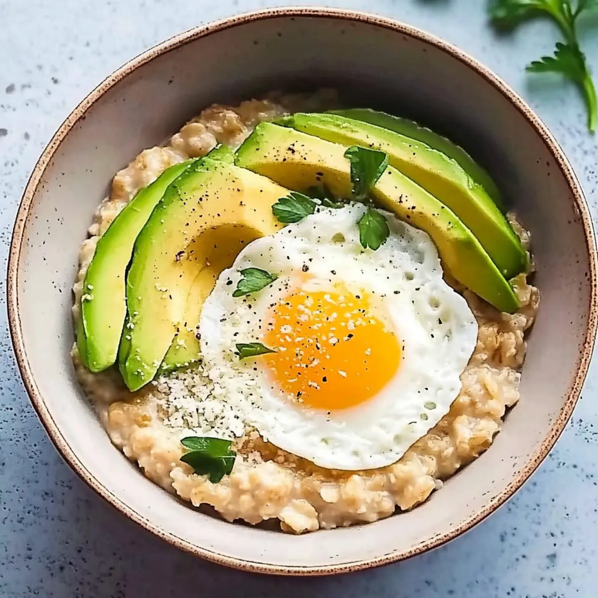 Simple Savory Avocado Oatmeal