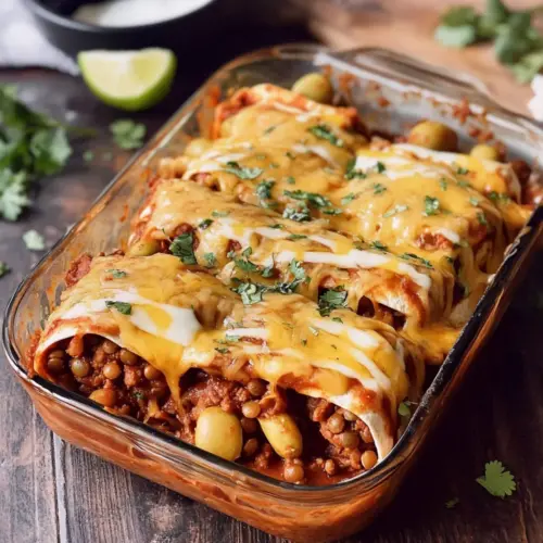 Vegan Enchiladas With Lentils