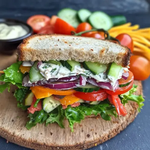 Rainbow Vegetable Sandwich