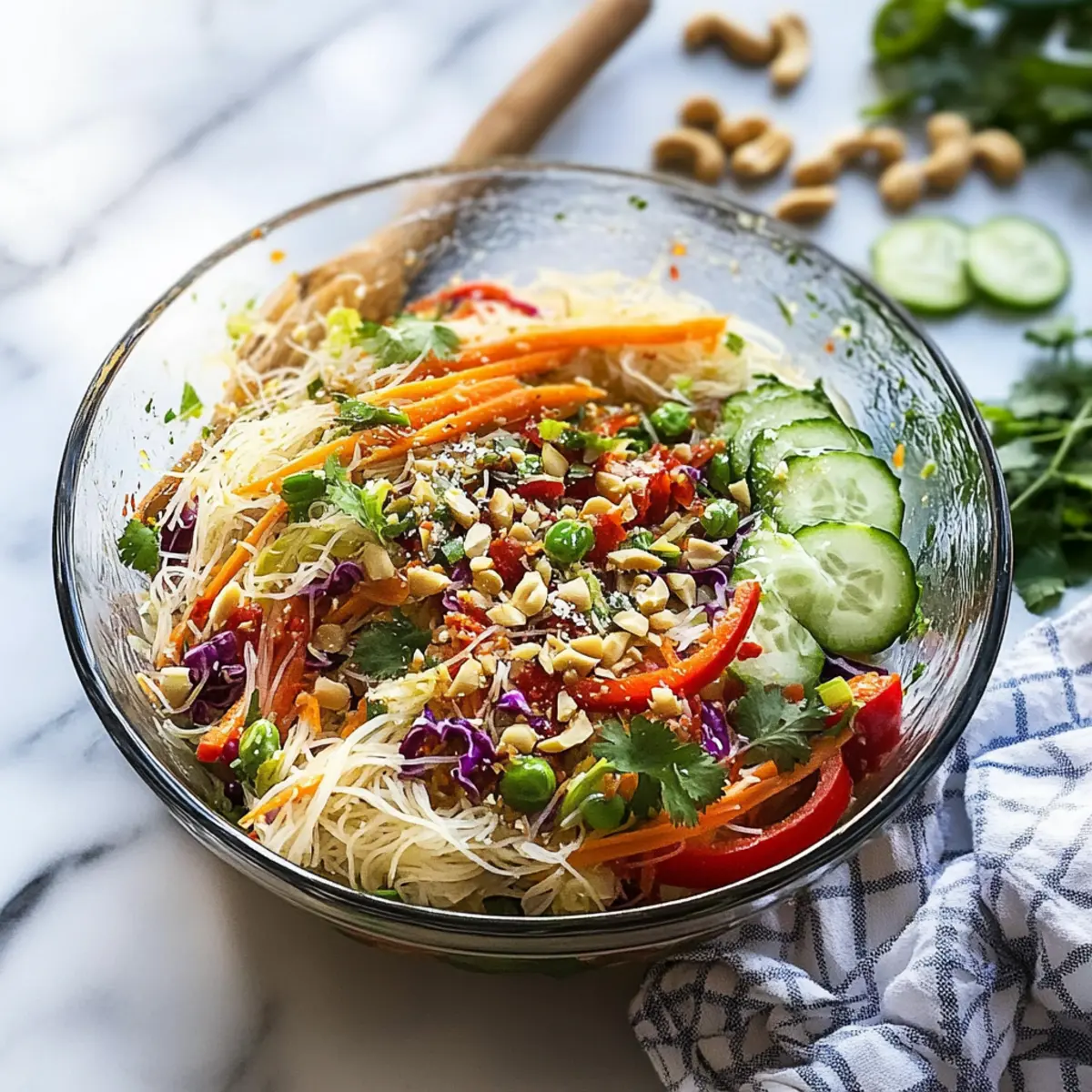Spring Roll Salad with Spicy Ginger Dressing