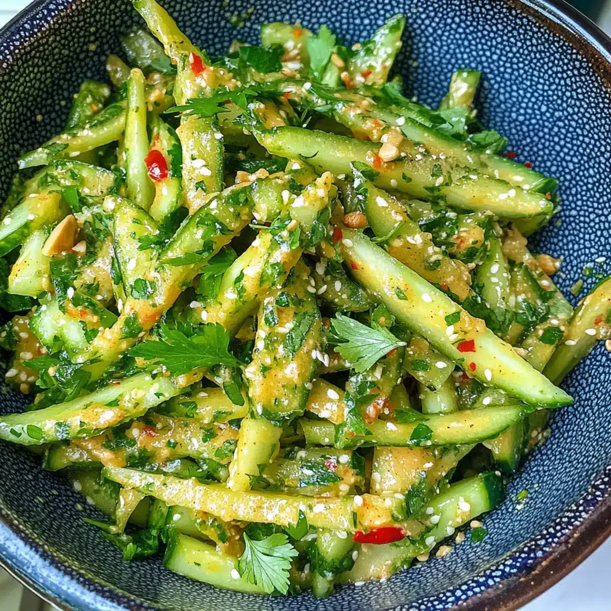 Cucumber Peanut Butter Salad