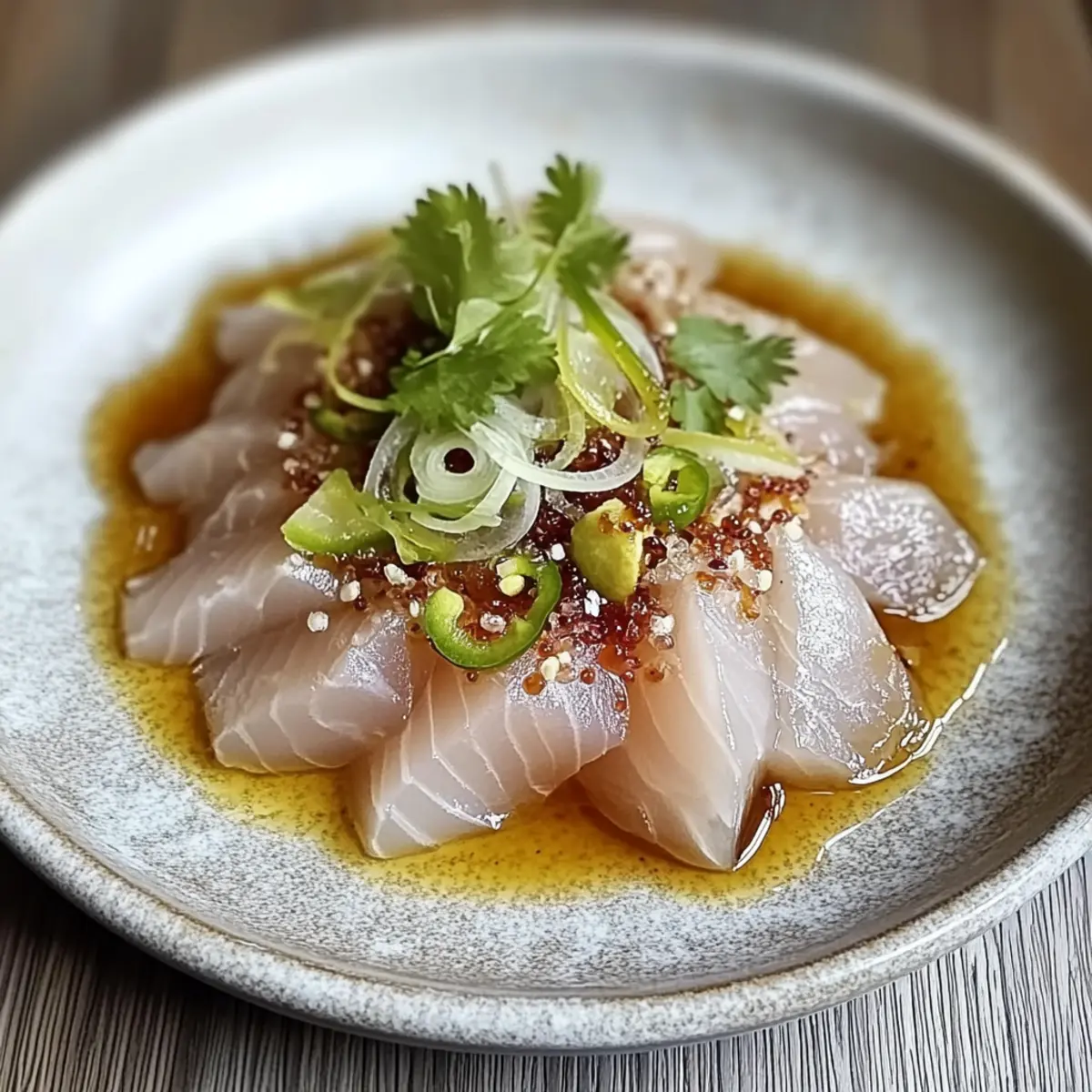 Hamachi Crudo with Yuzu Ponzu Sauce