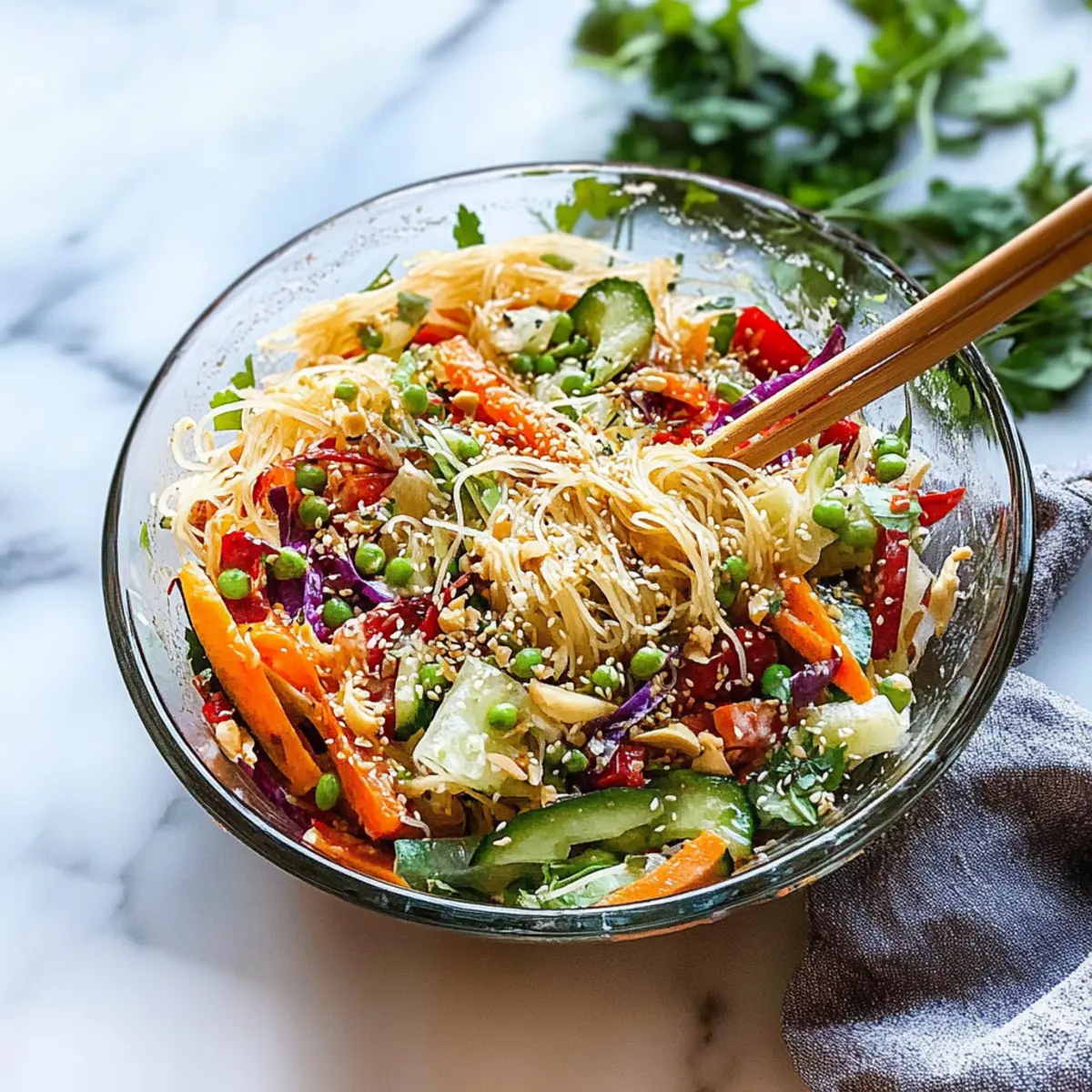 Spring Roll Salad with Spicy Ginger Dressing