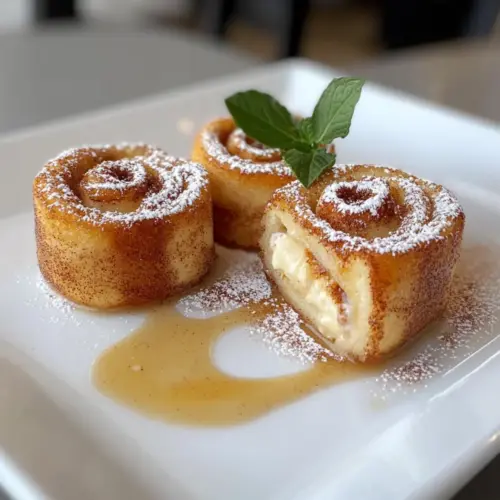 Golden-brown French Toast Roll-Ups