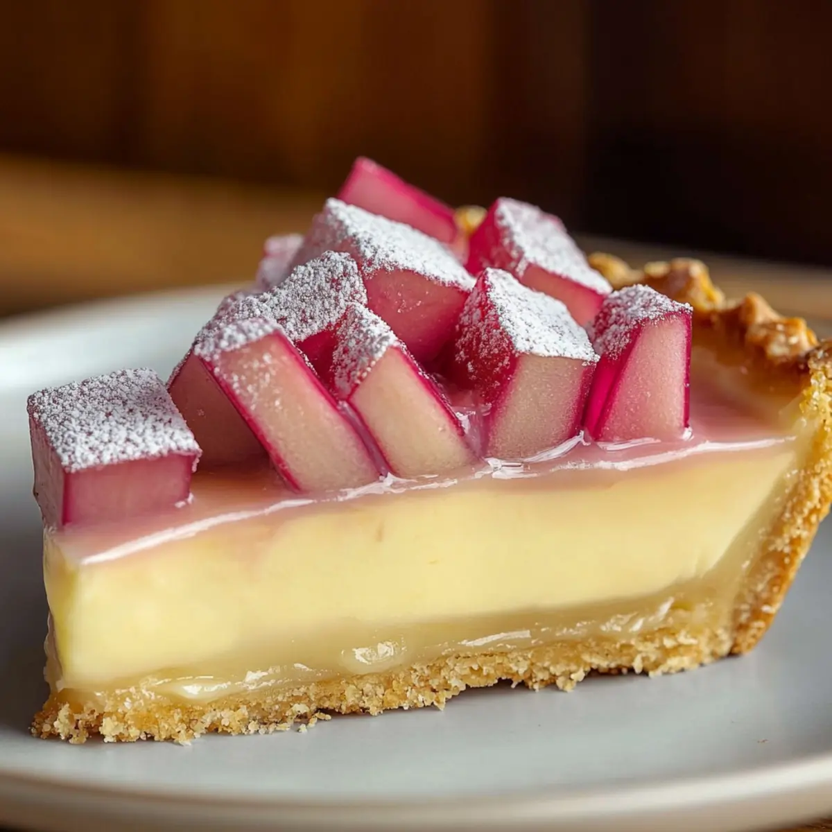 Rhubarb Custard Torte