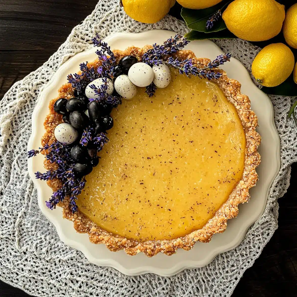 Lavender Lemon Easter Tart