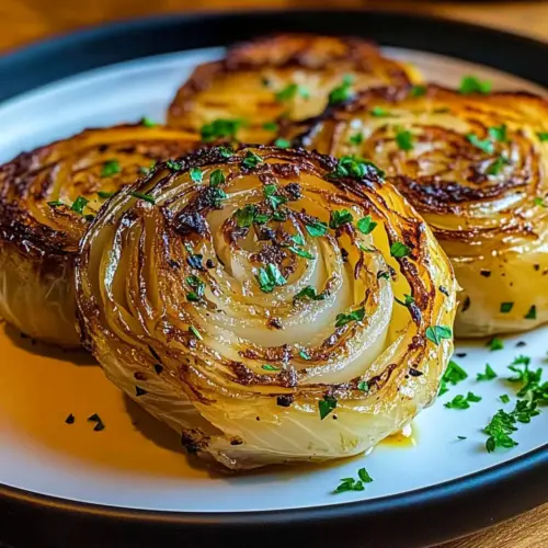 Oven Roasted Garlic Cabbage Steaks