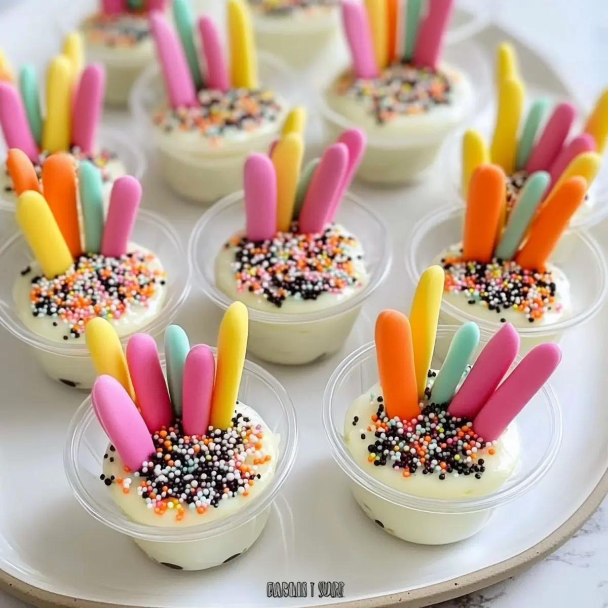 Rainbow Carrot Crudité Cups