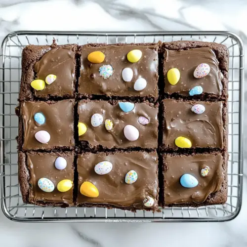 Frosted Chocolate Egg Brownie Bars
