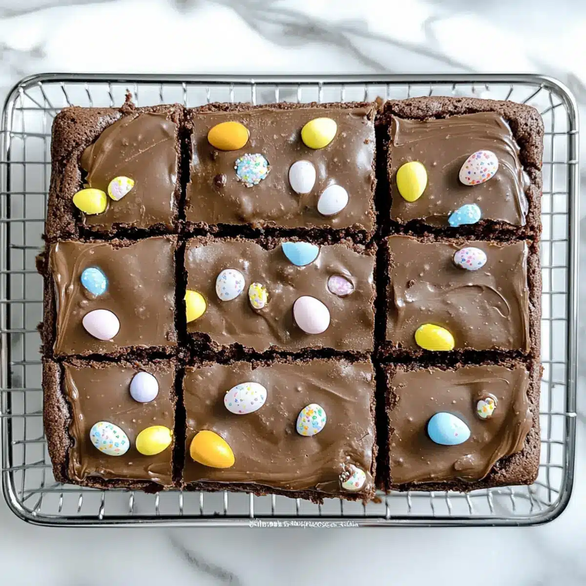 Frosted Chocolate Egg Brownie Bars