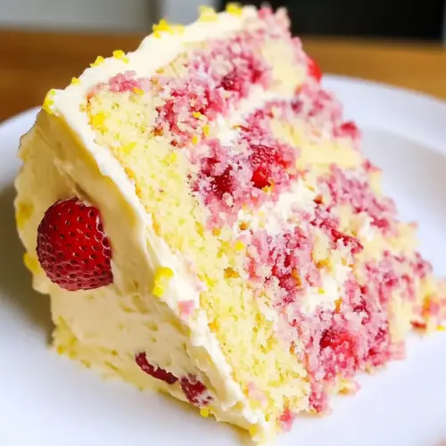 Strawberry Lemonade Cake With Creamy Lemon Buttercream