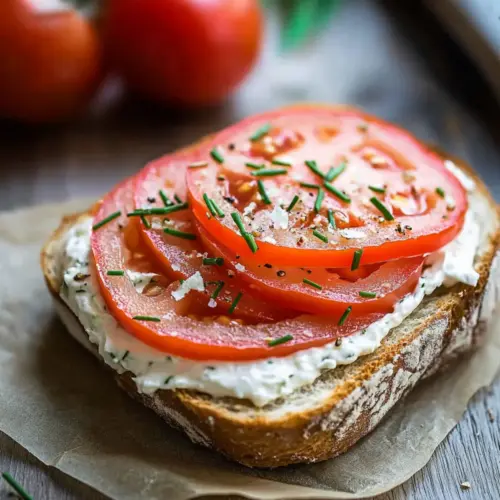 Open-Faced Tomato Sandwich