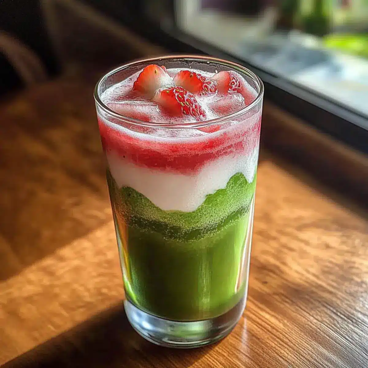 Iced Strawberry Matcha Latte
