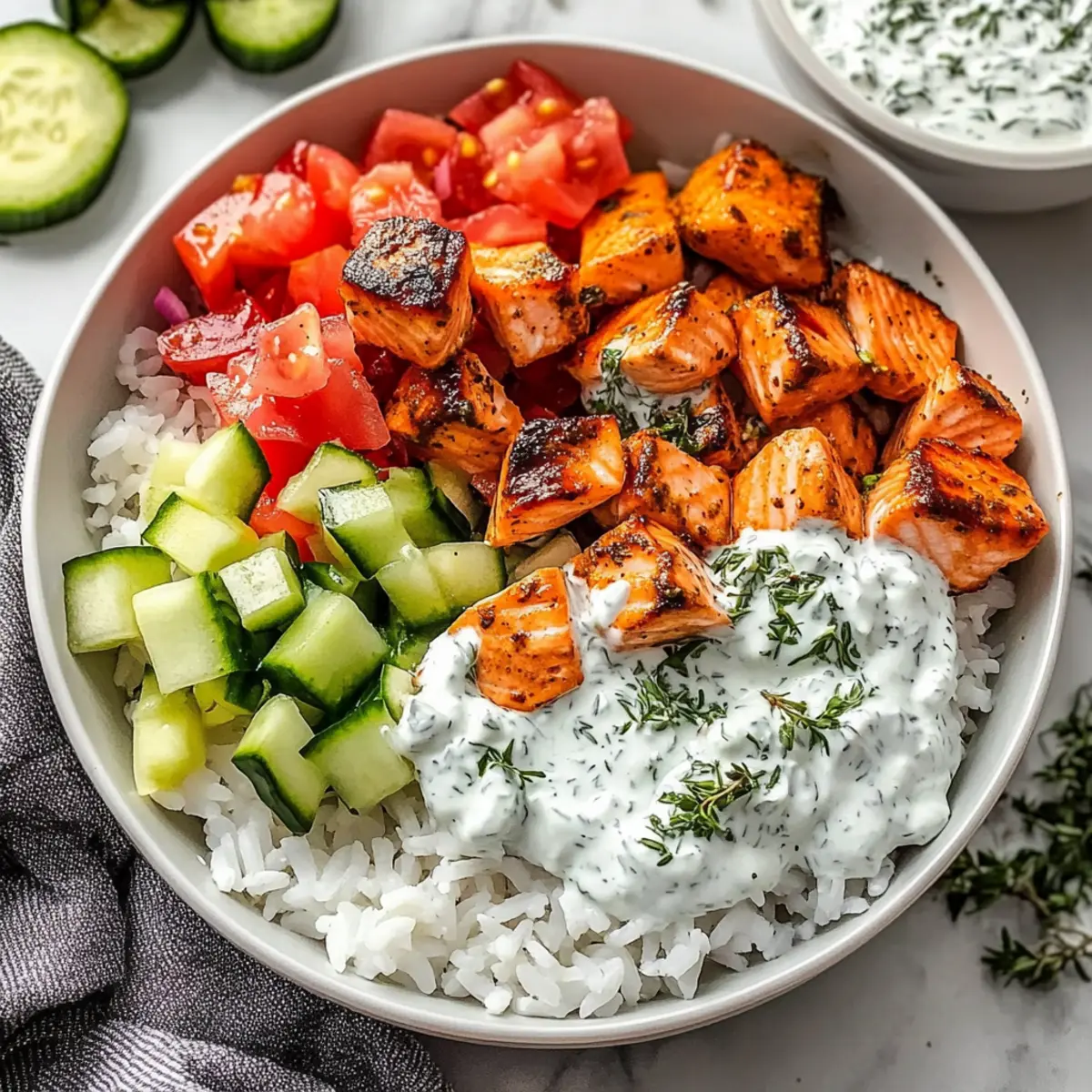 Mediterranean Salmon Bowls