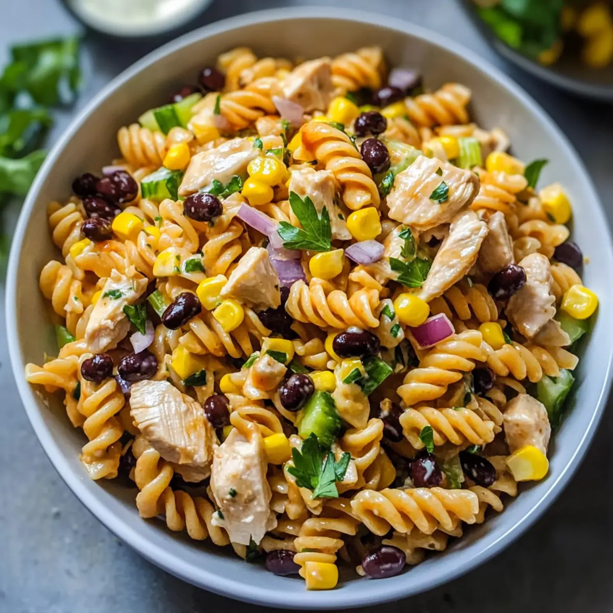 BBQ Chicken Pasta Salad