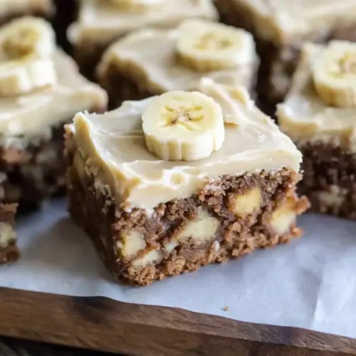 Banana Bread Brownies with Brown Butter Frosting