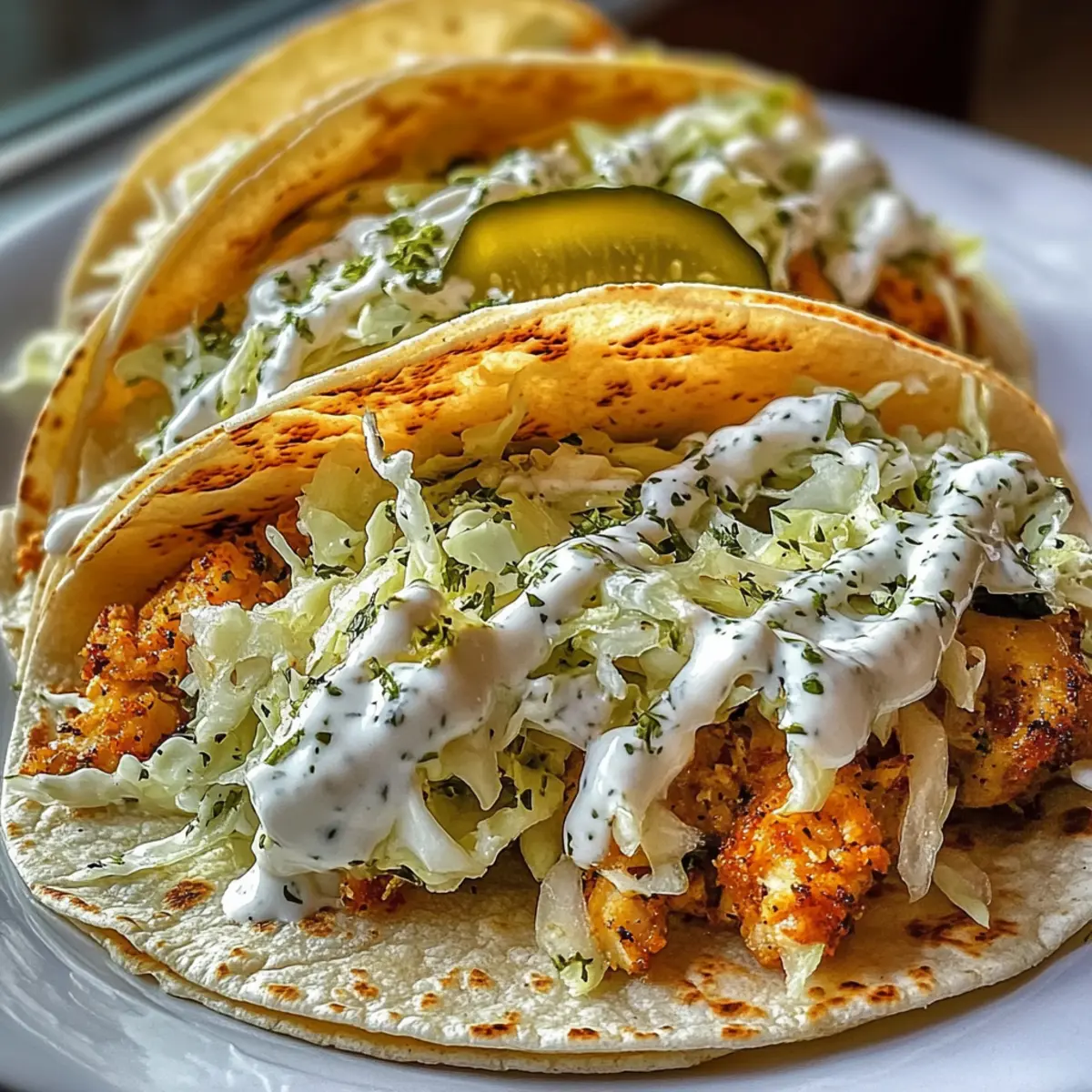 Dill Pickle Ranch Chicken Tacos