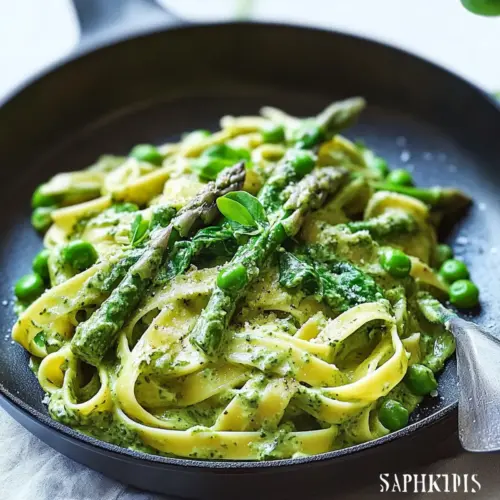 Fettuccine With Creamy Spinach Sauce