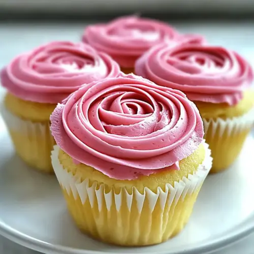 Pink Mixed Rosette Cupcakes