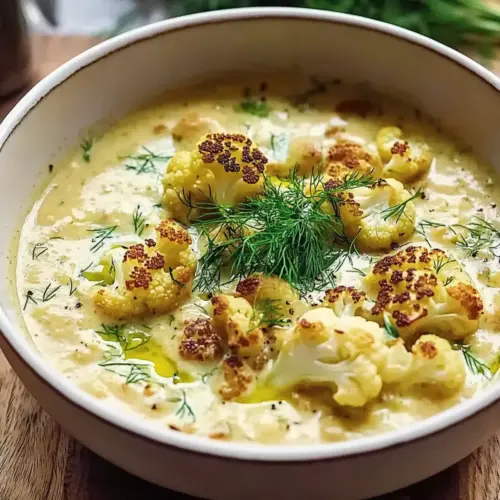 Rich Mediterranean Cauliflower Soup