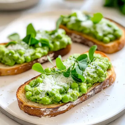 Pea Bruschetta (Pea Crostini)