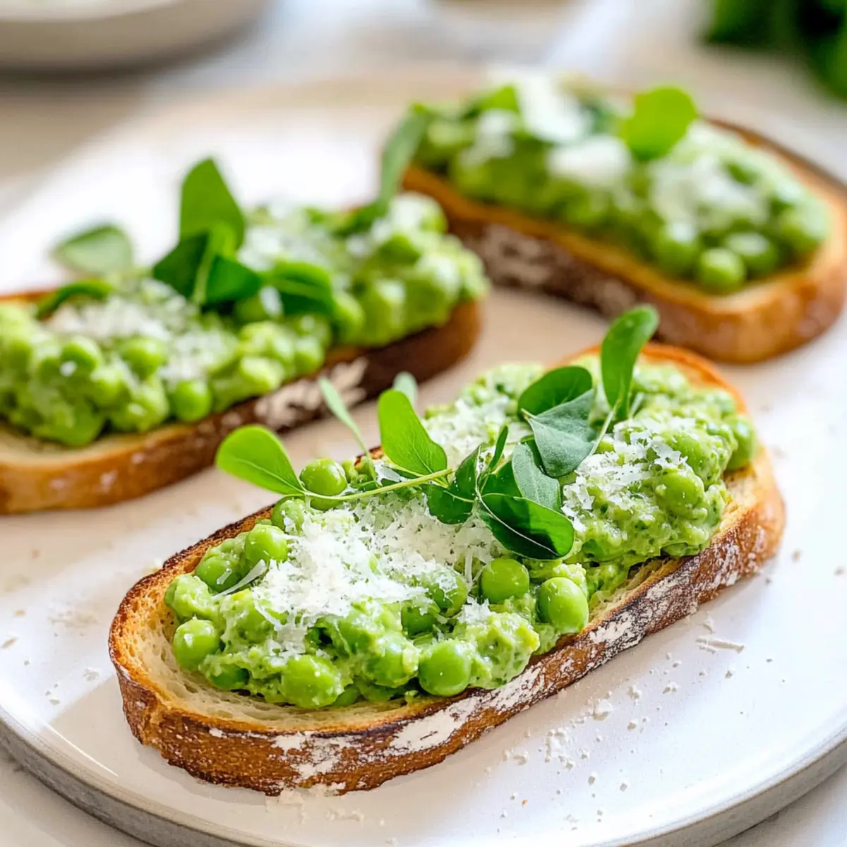 Pea Bruschetta (Pea Crostini)