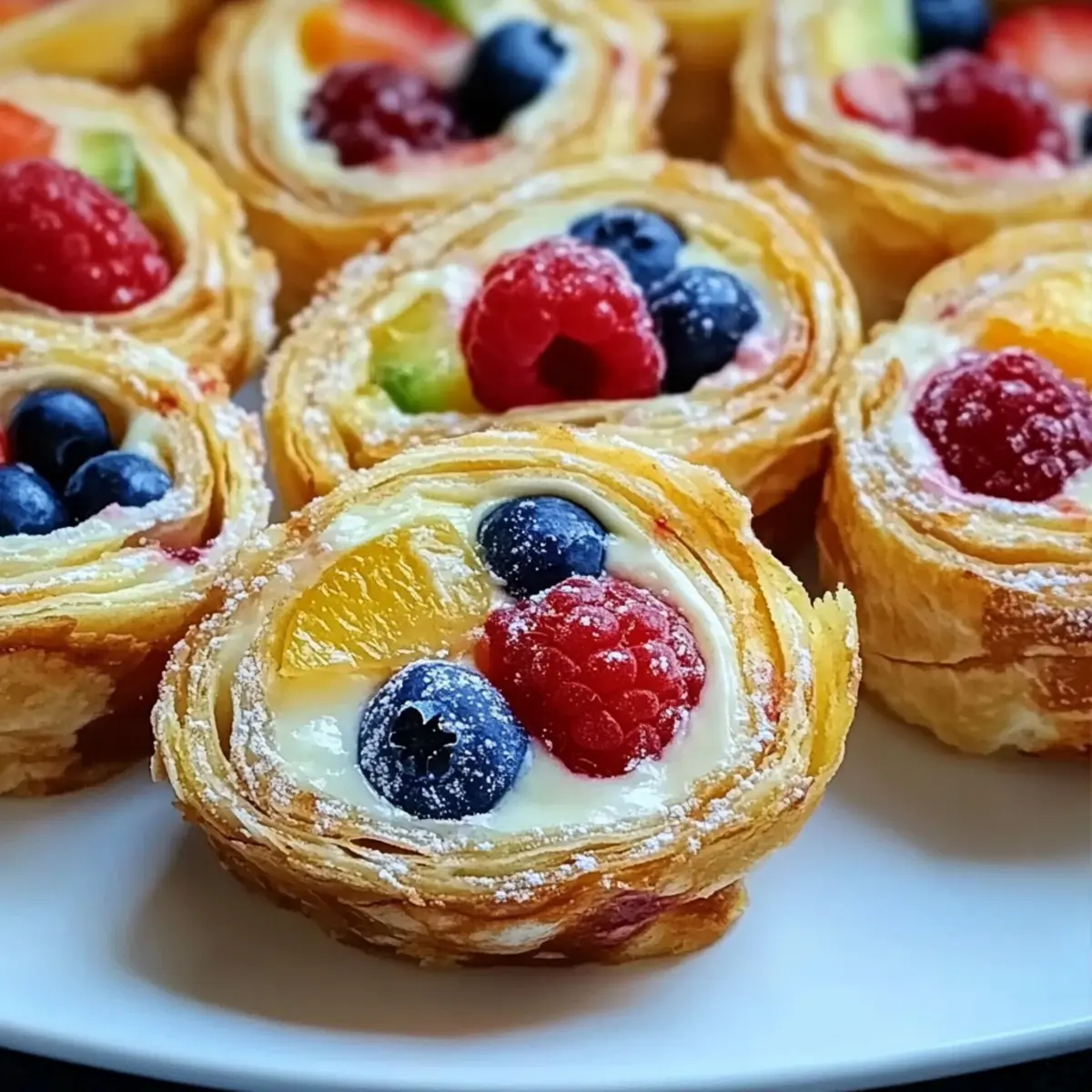 Cheesecake Fruit Salad Roll Ups