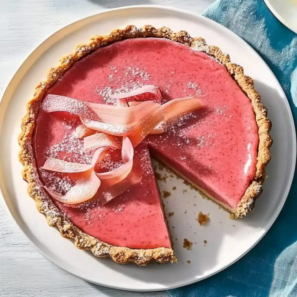 Rhubarb Tart with Shortbread Crust