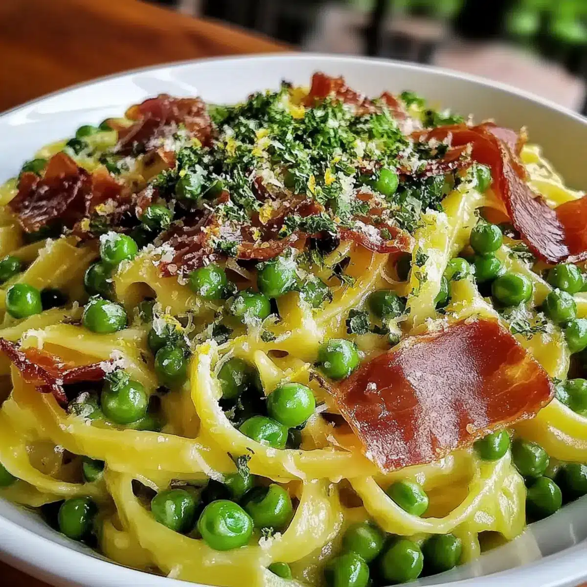 Fresh Spring Pea and Lemon Pasta