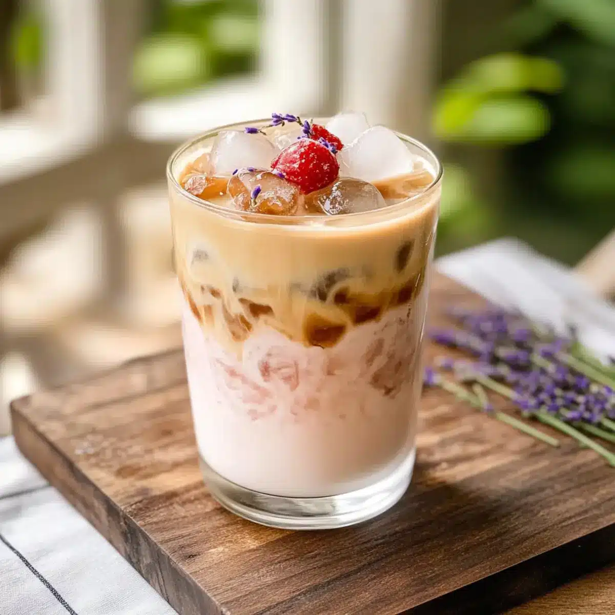 Strawberry Cold Foam Iced Latte