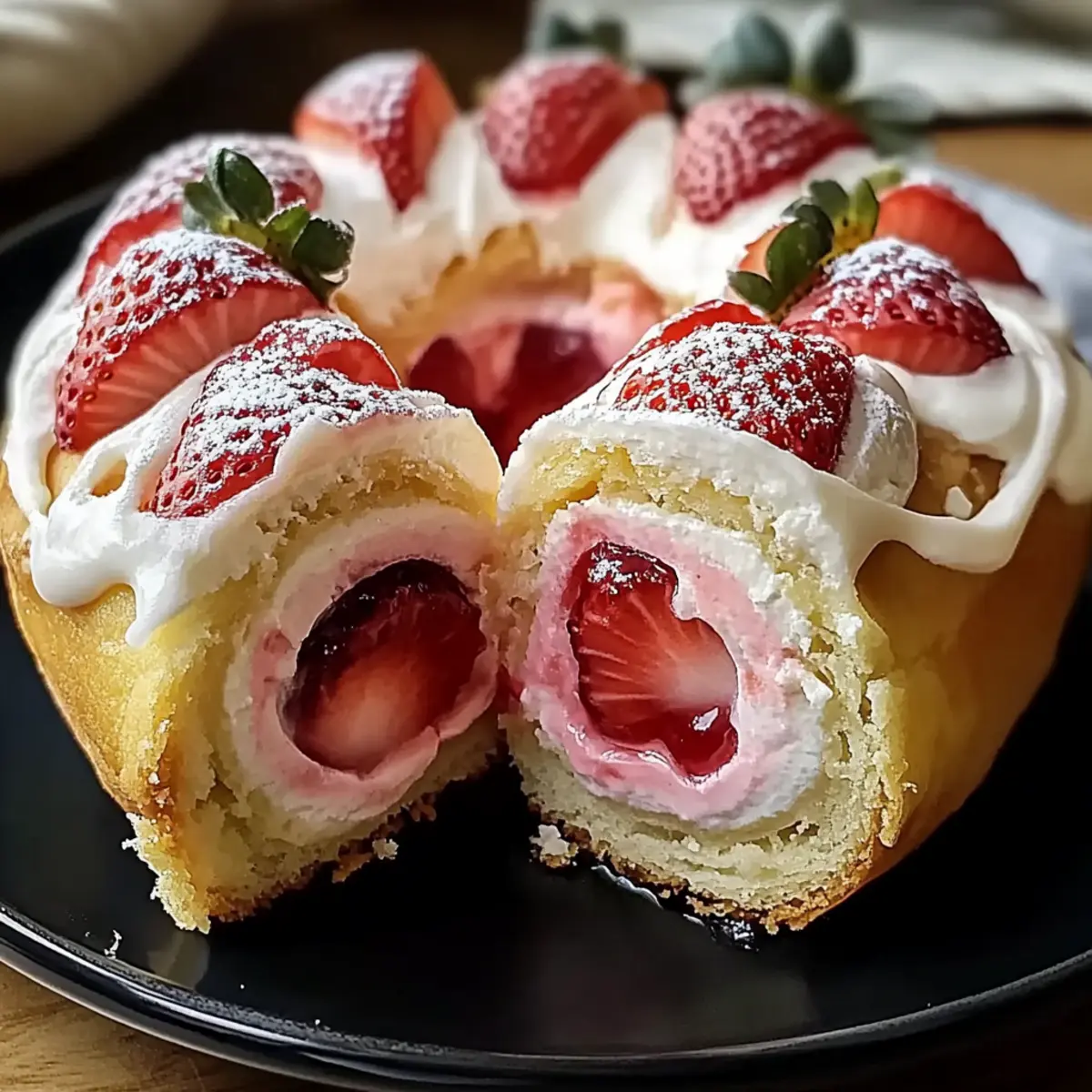 Strawberry Shortcake Cheesecake Roll