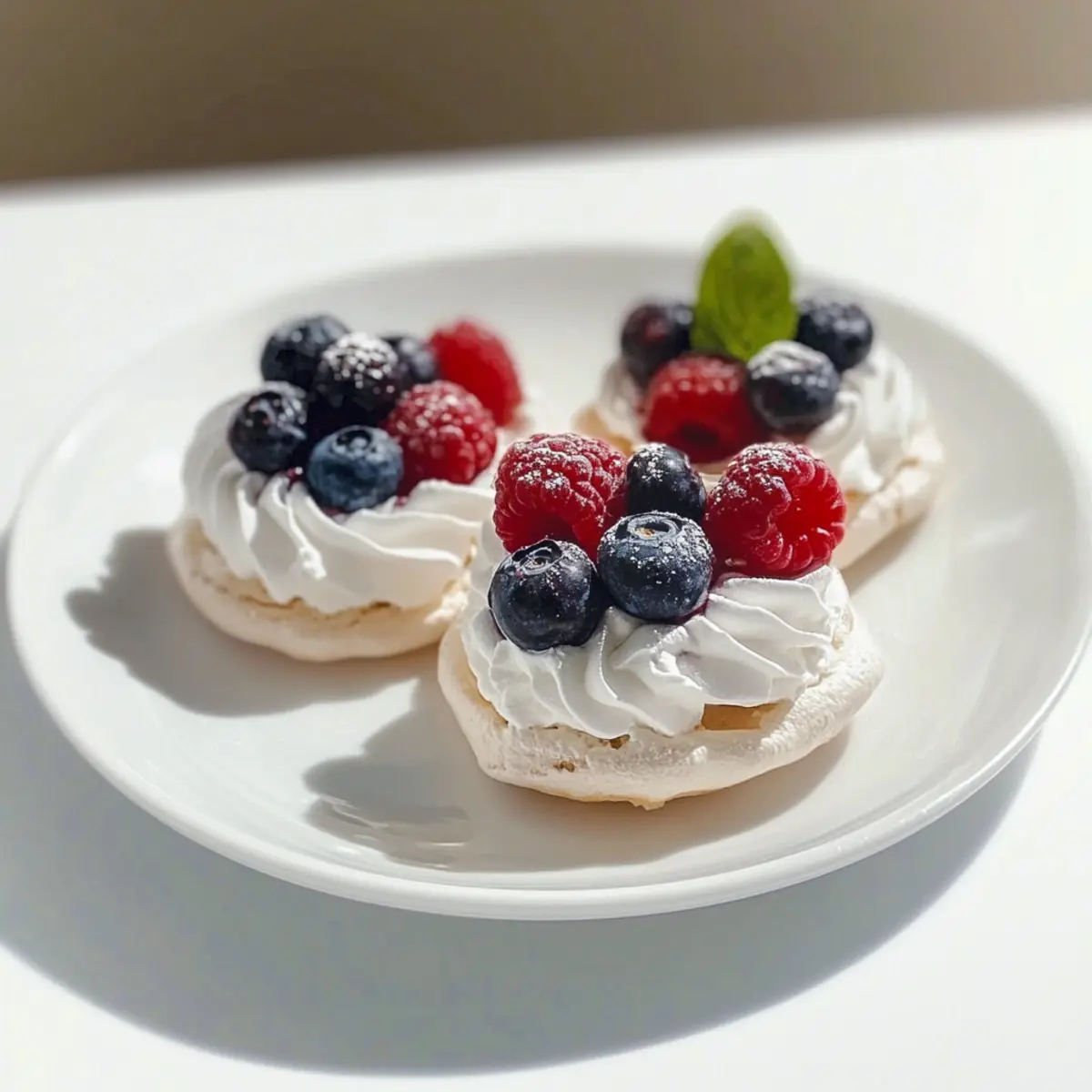 Mini Pavlovas With Berries
