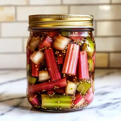 Sweet & Tangy Rhubarb Pickles