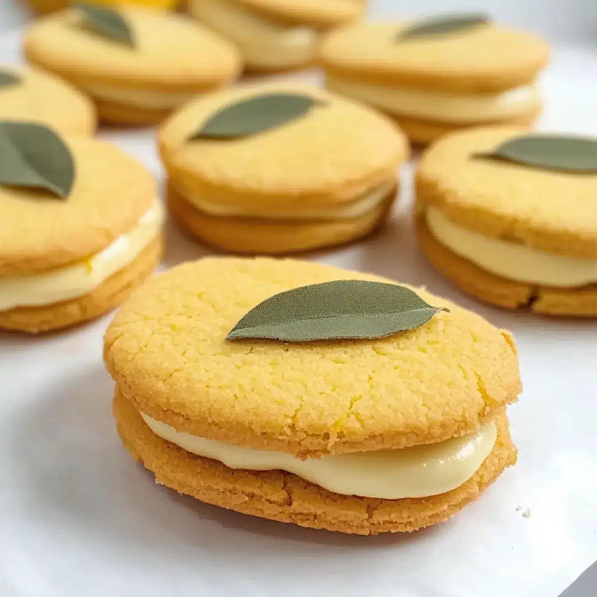 Lemon Sandwich Cookies With Lemon Curd