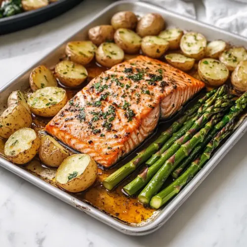 Sheet Pan Salmon With Asparagus and Potatoes