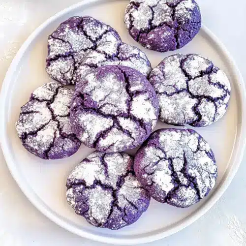 Ube Crinkle Cookies