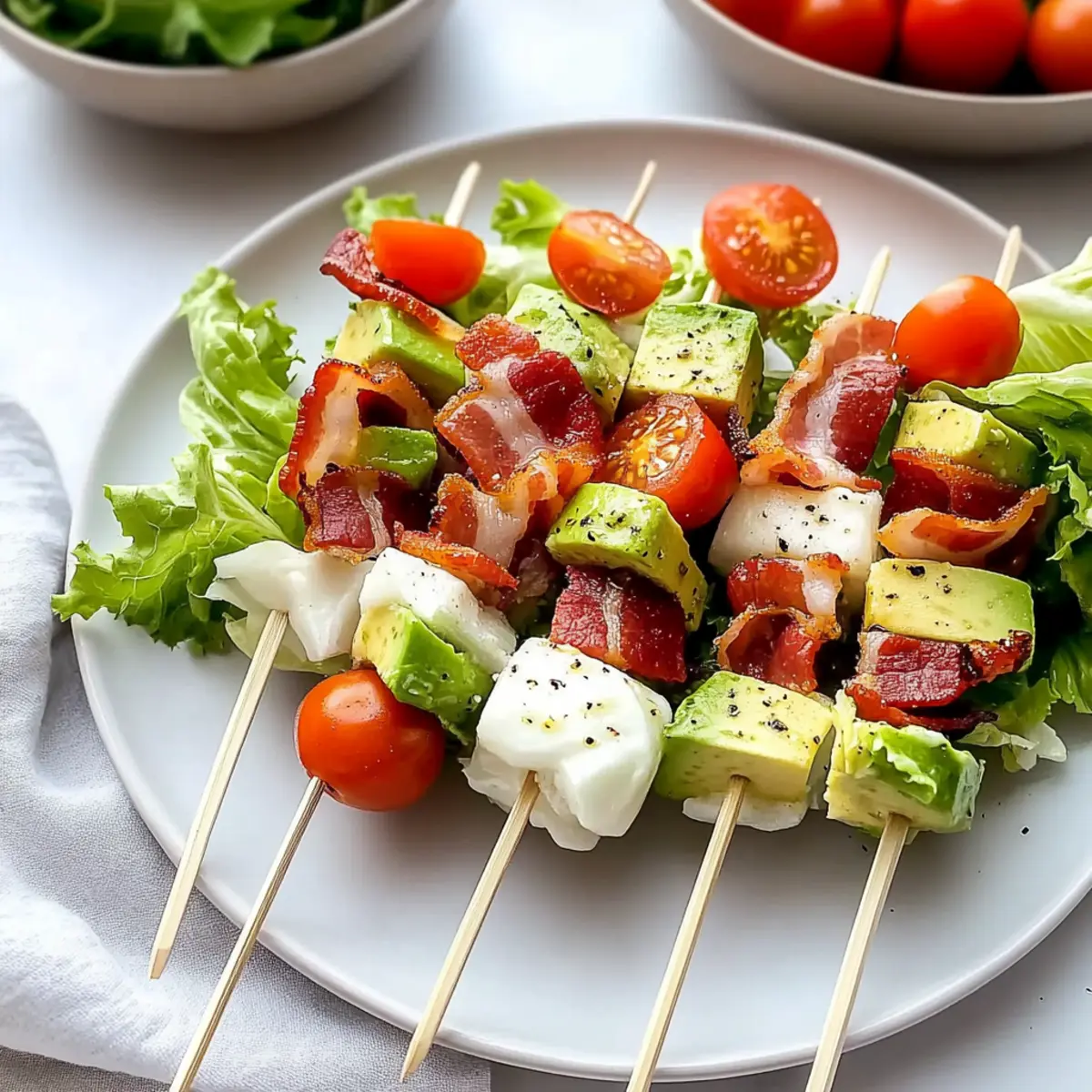 Delicious Wedge Salad Skewers