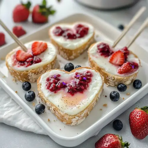 Frozen Yogurt Heart Pops