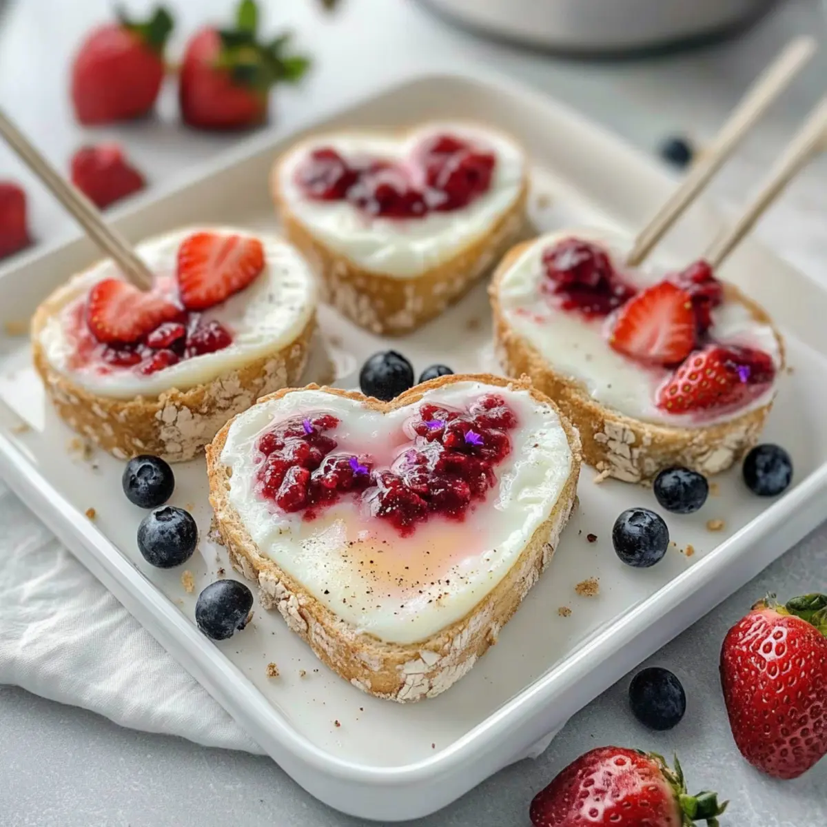 Frozen Yogurt Heart Pops