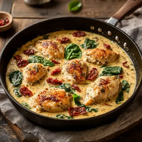 One Pot Creamy Tuscan Chicken